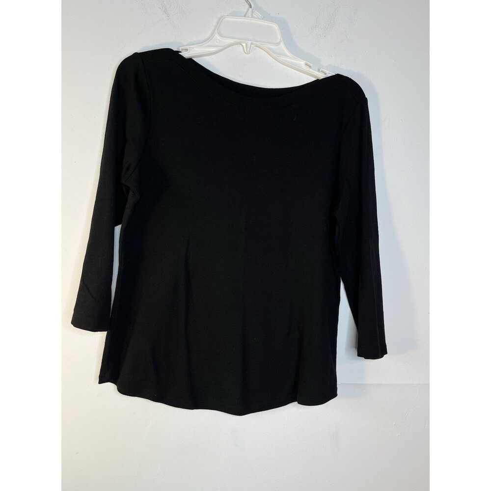 Chico's The Ultimate Tee Night Sky Black Basic Layering top 1 M Top Blouse (15